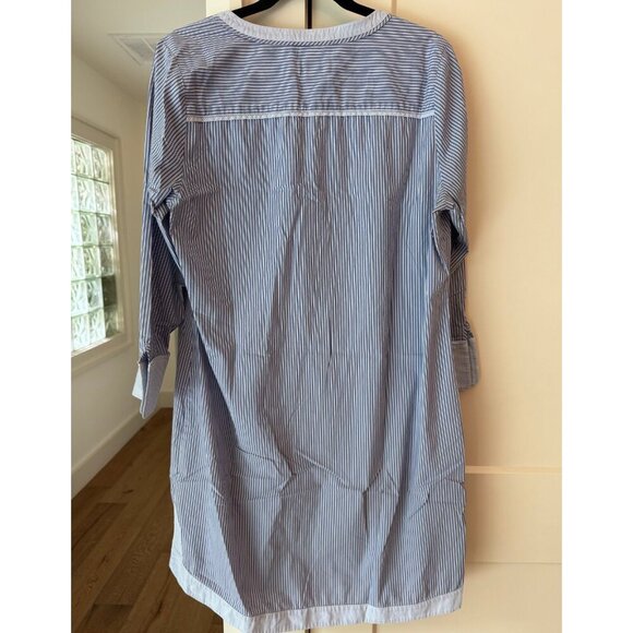 Vineyard Vines Blue Striped Popover Tunic Top Size 12 - Picture 4 of 10